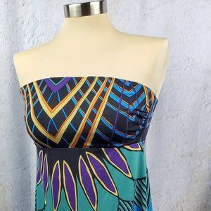 Strapless colorful dress